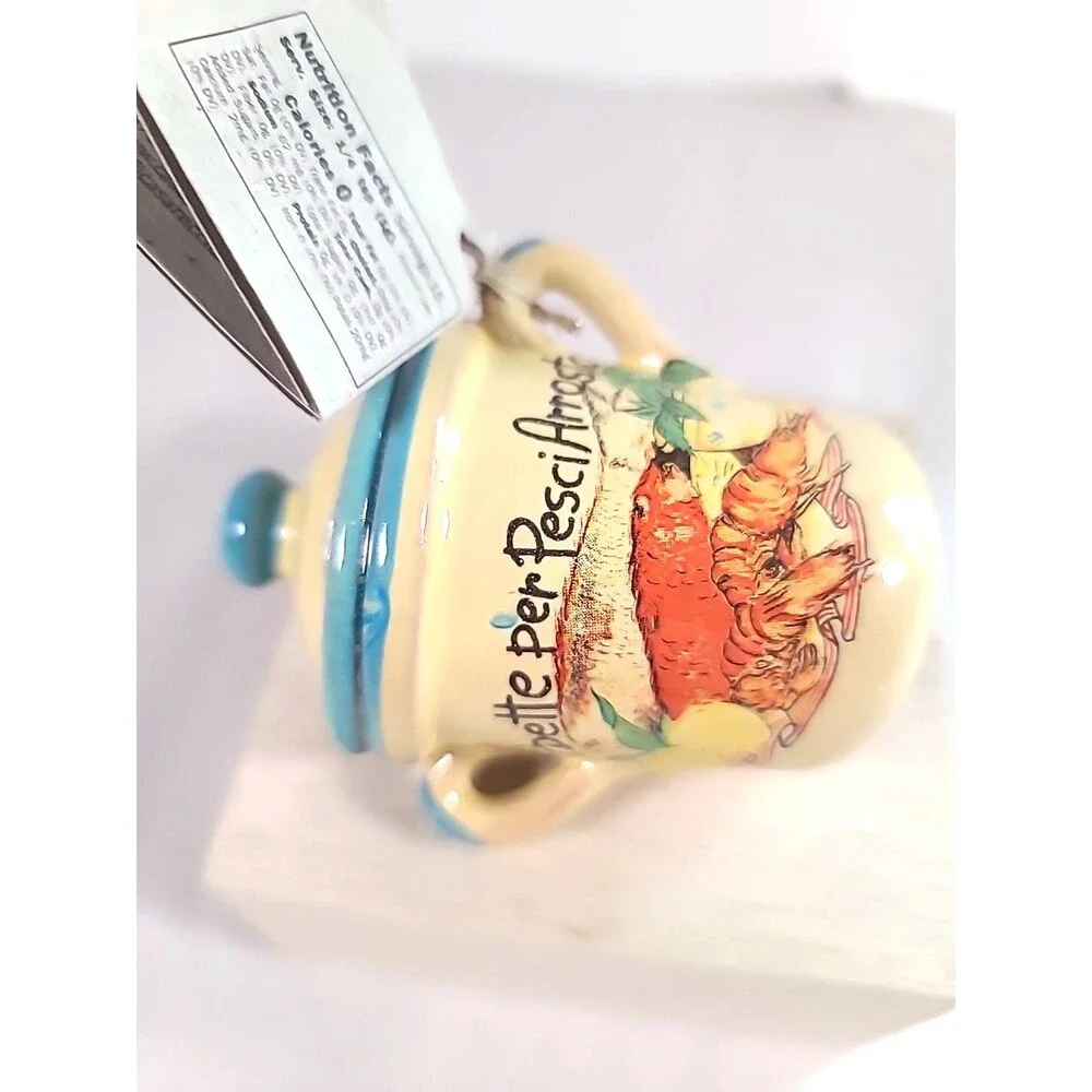 SEALED VTG NOS Prodotta In Italia Ceramica Terracotta Italy Roast Fish Spice Mix